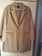 Camel Single Button Lined Coat
